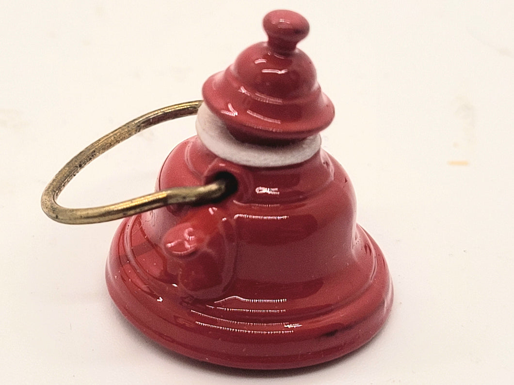 Dollhouse Miniature ~ Dora Kuhn Red Kettle
