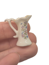 Load image into Gallery viewer, Glazed Porcelain Pitcher with Handpainted Flowers *HAS CHIP*
