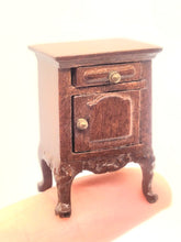 Load image into Gallery viewer, Dollhouse Miniature ~ 1:24 Scale, Bespaq Night Stand with Functional Cabinets and Drawers
