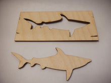 Load image into Gallery viewer, Wooden Sign Shark Design
