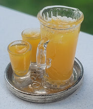 Load image into Gallery viewer, Orange Juice in Glass on Metal Platter
