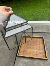 Load image into Gallery viewer, Small Glass Terrarium Roombox on Wooden Platform
