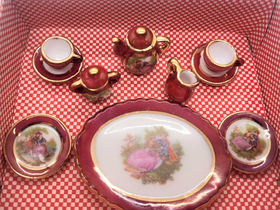 Dollhouse Miniature ~ 8pc China Set by Reutter Porcelain