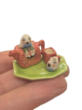 Load image into Gallery viewer, Janice Crawley – Humpty Dumpty Porcelain Tea Set on Green Tray
