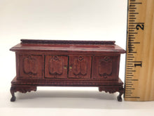Load image into Gallery viewer, Dollhouse Miniature ~ 1:24 Scale, Long Wooden Credenza with Functional Cabinets
