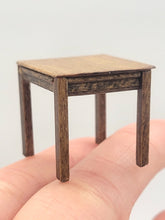 Load image into Gallery viewer, Dollhouse Miniature ~ 1:24 Scale, Wooden Table - Bottom Signed
