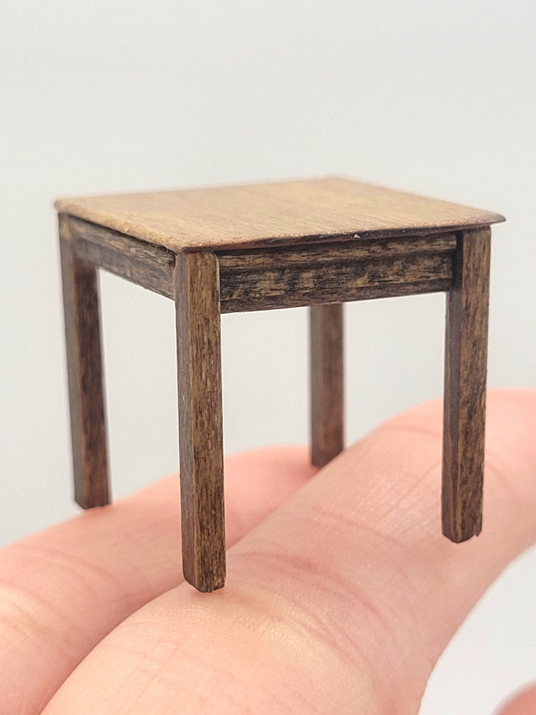 Dollhouse Miniature ~ 1:24 Scale, Wooden Table - Bottom Signed