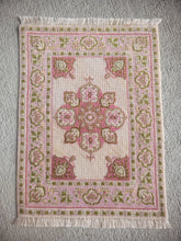 Load image into Gallery viewer, Dollhouse Miniature ~ Petit Point Baroque Beige Floral Rug  - Ursula Sauerberg
