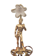 Load image into Gallery viewer, Metal Golden Man with Flower Lamp
