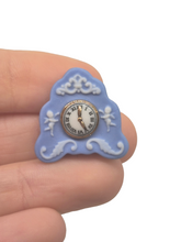 Load image into Gallery viewer, Carol Pongracic – Blue Porcelain Clock w/ White Accents
