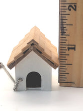 Load image into Gallery viewer, Dollhouse Miniature ~ 1:24 Scale, Dog House with Metal Chain and Leather Collar - By Bill &amp; Leona

