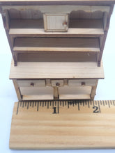 Load image into Gallery viewer, Dollhouse Miniature ~ 1:24 Scale, Wooden Hutch with Non-functional Drawers
