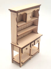 Load image into Gallery viewer, Dollhouse Miniature ~ 1:24 Scale, Wooden Hutch with Non-functional Drawers
