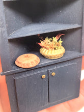 Load image into Gallery viewer, Dollhouse Miniature ~ 1:24 Scale, Blue Corner Shelving Cabinet, Pre-Owned
