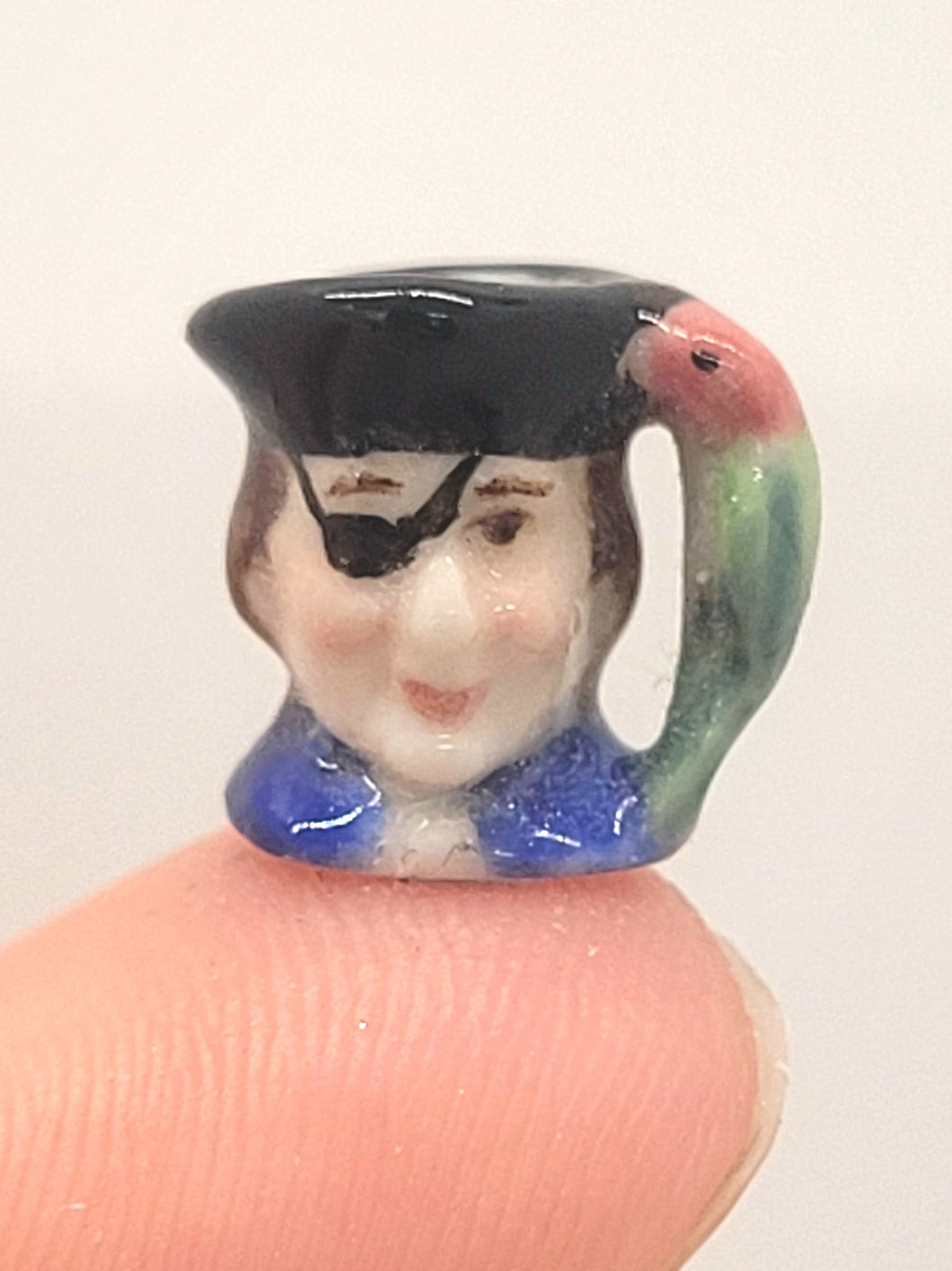 Dollhouse Miniature ~ 1:24 Scale, Porcelain Toby Pirate Mug - by Betty Neiswender