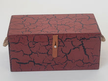 Load image into Gallery viewer, Dollhouse Miniature ~ Red Crackle Pattern with Leather Latch by Al Chandronnait
