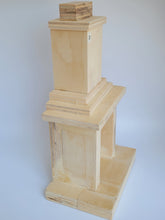 Load image into Gallery viewer, Handmade Unpainted Wooden Fireplace
