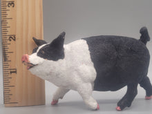 Load image into Gallery viewer, Black and White Flocked Hog
