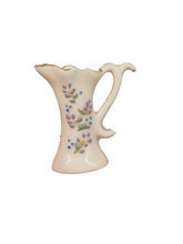 Load image into Gallery viewer, Glazed Porcelain Pitcher with Handpainted Flowers *HAS CHIP*
