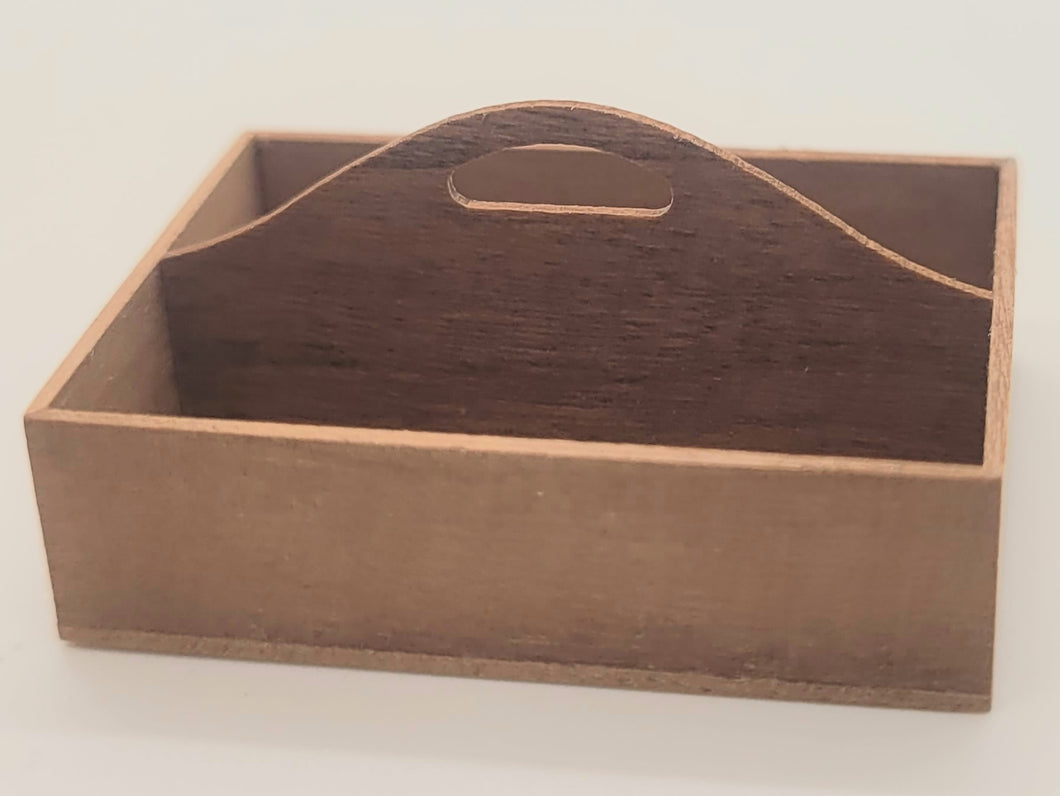 Al Chandronnait – Carved Wooden Tray with Divider Handle
