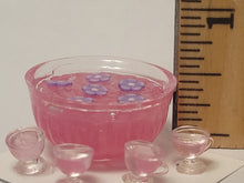 Load image into Gallery viewer, Flower Fruit Punch Bowl with 8 Glasses
