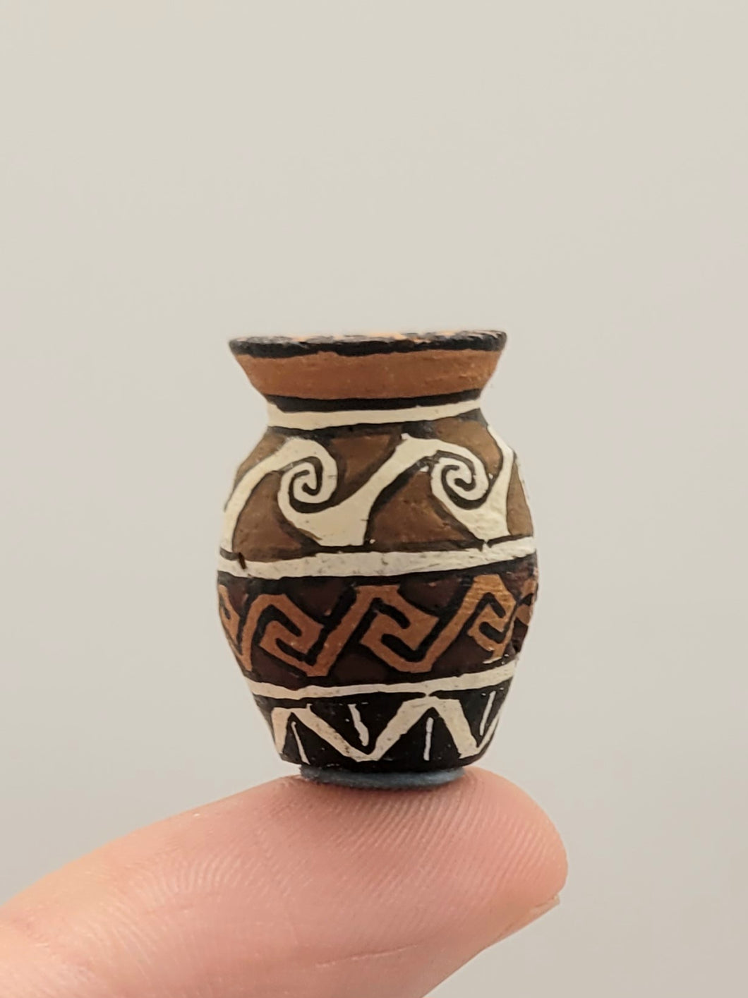 Dollhouse Miniature ~ 1:12 Scale, Gloria Bogulas Handmade Tribal Vase