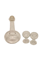 Load image into Gallery viewer, Handblown Glass Decanter with 2 Wine Goblets
