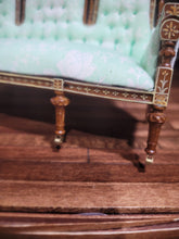 Load image into Gallery viewer, Teal &amp; White Rose Patterned Sofa by JBM
