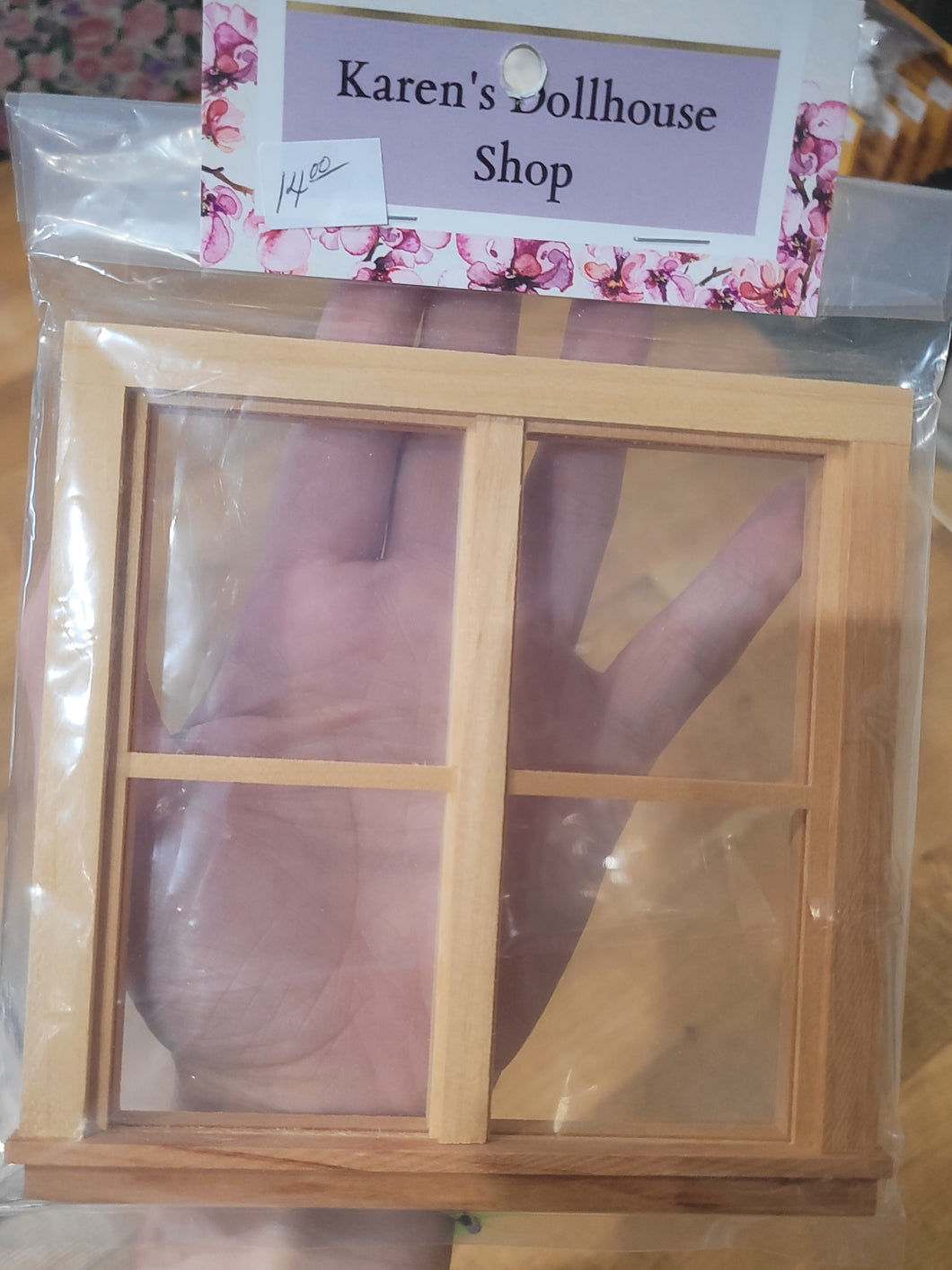 Dollhouse Miniature ~ 1:12 Scale, Wooden Double Window