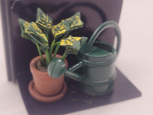 Load image into Gallery viewer, Dollhouse Miniature ~ Plant and Green Watering Can by Reutter Porcelain
