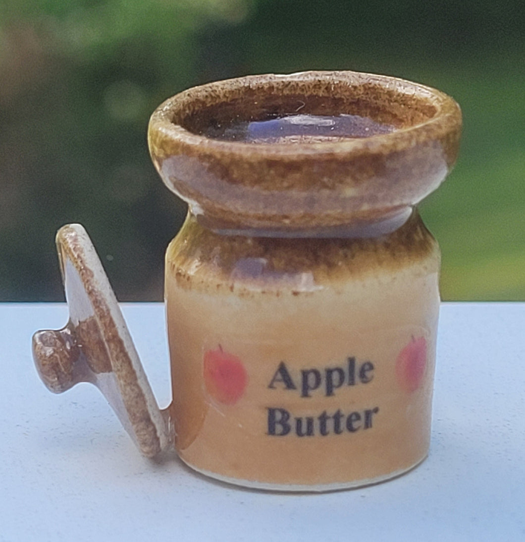 Apple Butter in Crock with Lid