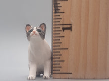 Load image into Gallery viewer, Grey Tabby with Striped Patches Sitting - Made of Resin
