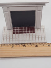 Load image into Gallery viewer, Handmade White Wooden Fireplace

