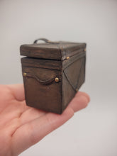 Load image into Gallery viewer, Dollhouse Miniature ~ 1:12 Scale, Leather Chest with Southwest Accessories Inside
