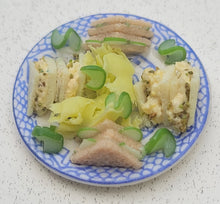 Load image into Gallery viewer, Cucumber &amp; Egg Salad Sandwiches on Avon Plate by The English Kitchen
