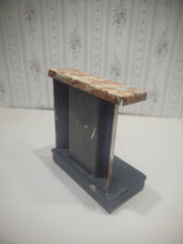 Load image into Gallery viewer, Vintage Metal Fireplace with Marble-Style Mantle
