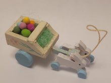 Load image into Gallery viewer, Easter Bunny Cart with Vibrant Colored Eggs
