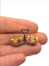 Load image into Gallery viewer, Glass Craft – Metal Dip Serving Tray w/ 2 Glass Bowls by Glass Craft
