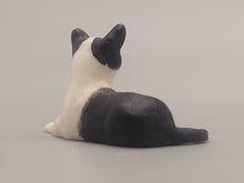 Load image into Gallery viewer, Resin Tuxedo Kitten Laying Down
