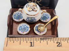 Load image into Gallery viewer, Dollhouse Miniature ~ 1:12 Scale, Blue Forget-Me-Not Soup Set by Reutter Porcelain
