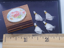 Load image into Gallery viewer, Dollhouse Miniature ~ 1:12 Scale, 5pc Formal Dining Set with Napkins and Silverware Case, by Reutter Porcelain
