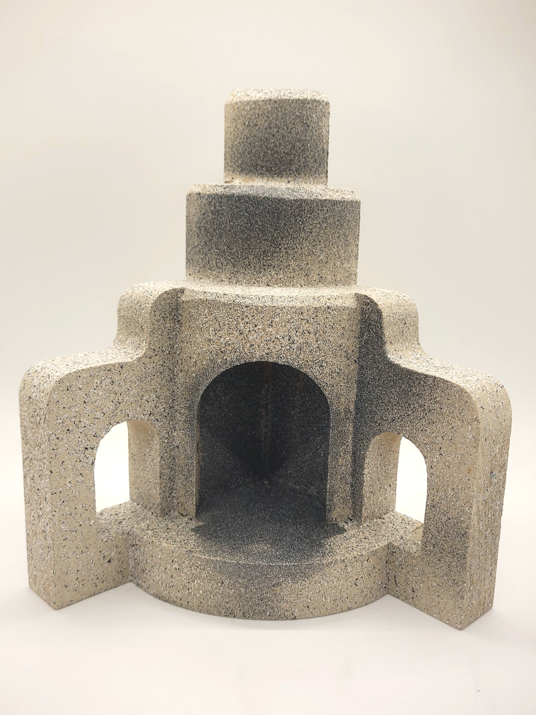Dollhouse Miniature ~ 1:12 Scale, Wooden Fireplace Made to Look like Stone