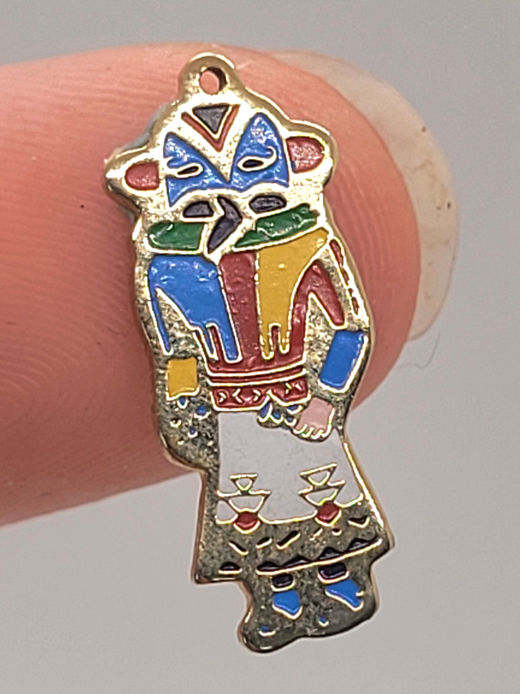 Dollhouse Miniature ~ 1:12 Scale, Metal Kachina Pendant or Wall Hanging