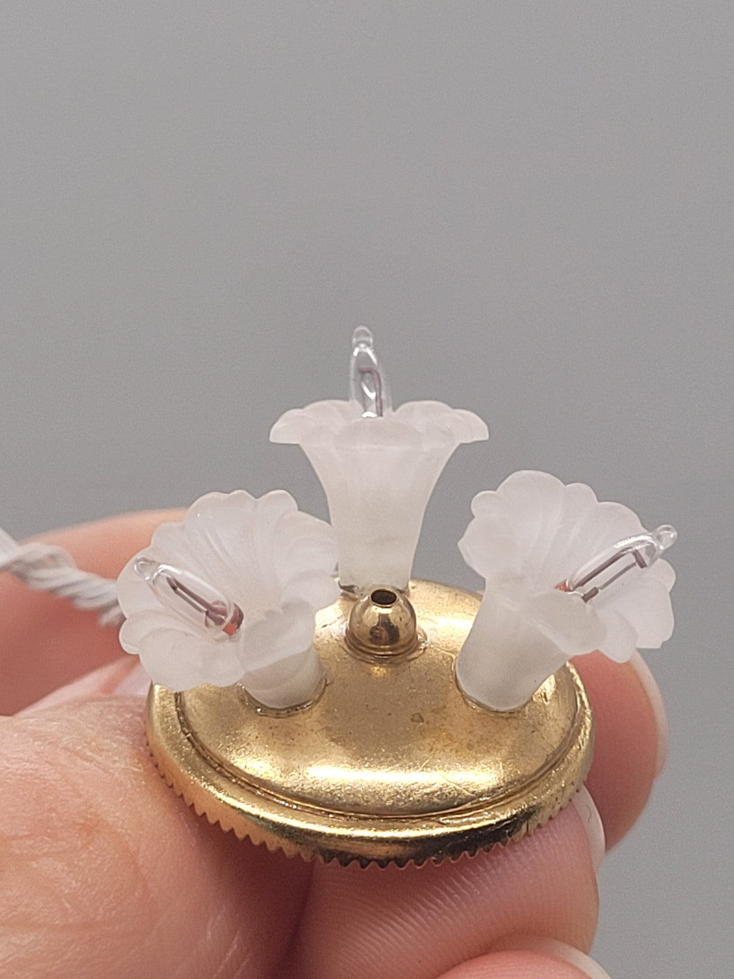 Dollhouse Miniature ~ Lighting Bug Floral Cieling Light