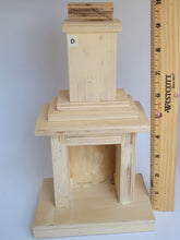 Load image into Gallery viewer, Handmade Unpainted Wooden Fireplace
