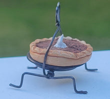 Load image into Gallery viewer, Pumpkin Pie on Metal and Wire Serving Dish
