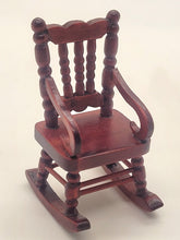 Load image into Gallery viewer, Dollhouse Miniature ~ 1:24 Scale, Wooden Rocking Chair
