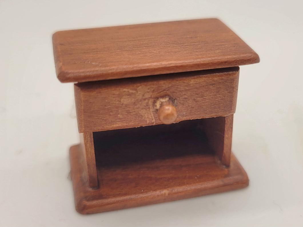 Wooden Nightstand with Functional Drawer