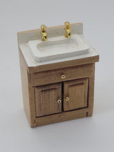 Load image into Gallery viewer, Dollhouse Miniature ~ 1/2&quot; Scale, 4pc Assorted Kitchen Set with Cabinets, Sink, and Lemon Merengue Pie
