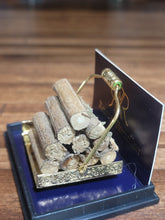 Load image into Gallery viewer, Wooden Logs in a Golden Carrier - Reutter Porcelain
